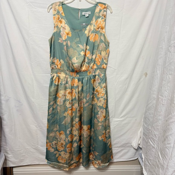 Coldwater Creek brand NWOT sleeveless floral lined dress. - Picture 2 of 10